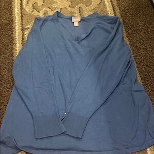 Deep Blue V-Neck Pullover